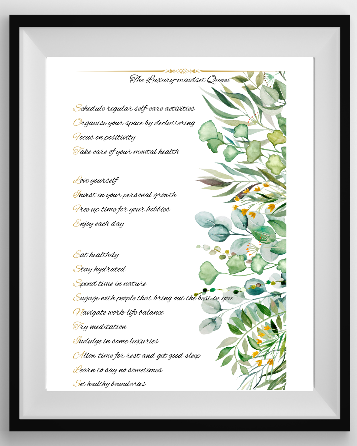 Soft Life Essentials Poster | Digital Download