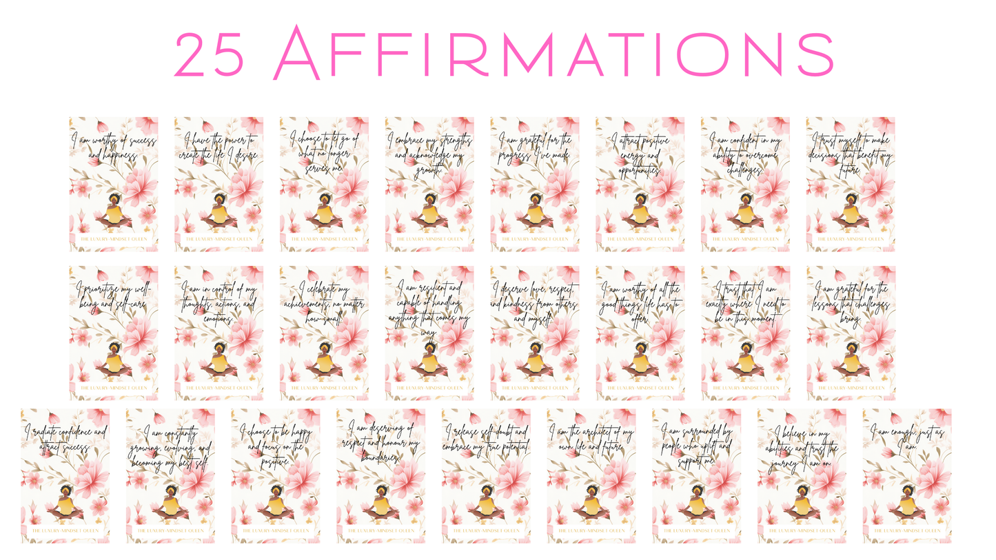 25 Self Love Affirmations | Motivational Cards | Digital Download